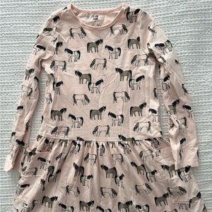 Tea Collection Blush Dress with Horse Print